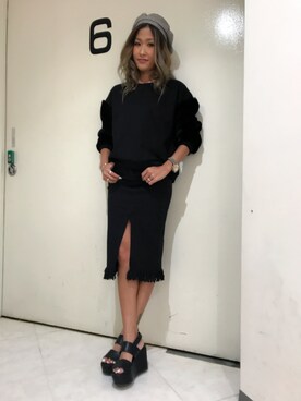 「GGD（ジージーディー）のアイテム（スウェット）」を使った、ROGER AND RAW STAFFさん（レディース・160cm）の秋コーディネート