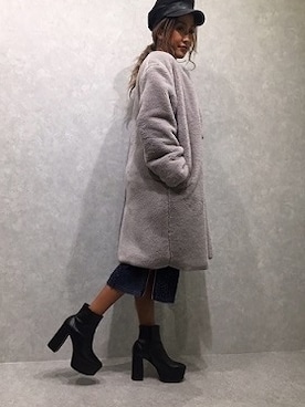 「ROGER AND RAW（ロジャーアンドロウ）のアイテム（ノーカラージャケット）」を使った、ROGER AND RAW STAFFさん（レディース・160cm）の秋コーディネート