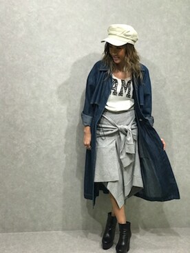 「GGD（ジージーディー）のアイテム（ジャケット/アウター）」を使った、ROGER AND RAW STAFFさん（レディース・160cm）の春コーディネート