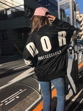 「GGD（ジージーディー）のアイテム（ジャケット/アウター）」を使った、ROGER AND RAW STAFFさん（レディース・160cm）の春コーディネート