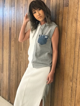 「ROGER AND RAW（ロジャーアンドロウ）のアイテム」を使った、ROGER AND RAW STAFFさん（レディース・160cm）の春コーディネート