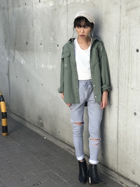 「ROGER AND RAW（ロジャーアンドロウ）のアイテム」を使った、ROGER AND RAW STAFFさん（レディース・160cm）の春コーディネート