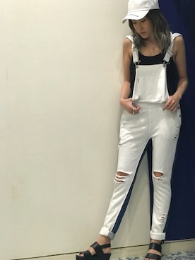 「#サロペット」｜ROGER AND RAW STAFFさん（レディース・160cm）の春コーディネート