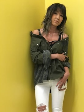「#オフショル」｜ROGER AND RAW STAFFさん（レディース・160cm）の春コーディネート