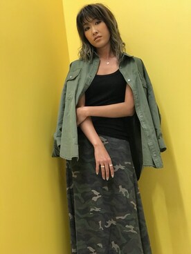 「ROGER AND RAW（ロジャーアンドロウ）のアイテム」を使った、ROGER AND RAW STAFFさん（レディース・160cm）の夏コーディネート