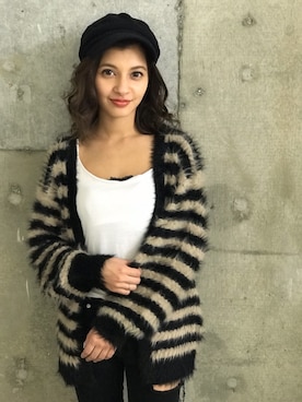 「＃カーディガン」｜「アイテム（パンツ）」を使った、ROGER AND RAW STAFFさん（レディース・152cm）の秋コーディネート