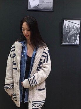 「＃カーディガン」｜「アイテム（パンツ）」を使った、ROGER AND RAW STAFFさん（レディース・153cm）の秋コーディネート