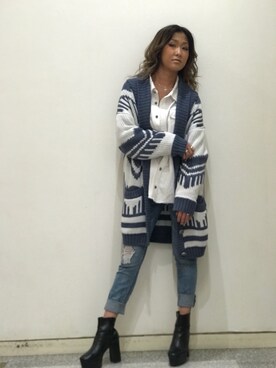 「ROGER AND RAW（ロジャーアンドロウ）のアイテム」を使った、ROGER AND RAW STAFFさん（レディース・160cm）の冬コーディネート