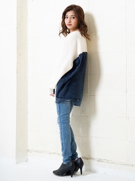 「＃デニム」｜ROGER AND RAW STAFFさん（レディース・151cm）の冬コーディネート