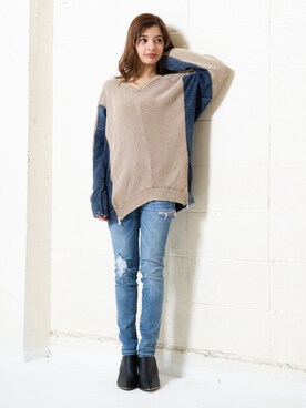 「＃デニム」｜ROGER AND RAW STAFFさん（レディース・160cm）の春コーディネート