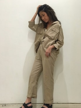 「GGD（ジージーディー）のアイテム」を使った、ROGER AND RAW STAFFさん（レディース・160cm）の春コーディネート