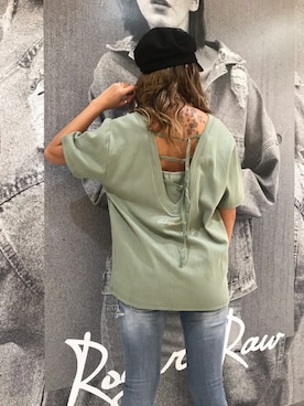 「ROGER AND RAW（ロジャーアンドロウ）のアイテム」を使った、ROGER AND RAW STAFFさん（レディース・160cm）の夏コーディネート