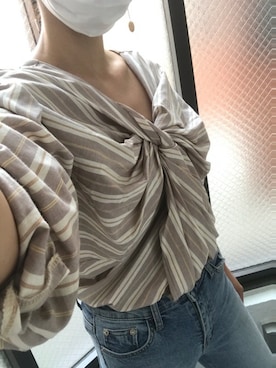 「ROGER AND RAW（ロジャーアンドロウ）のアイテム」を使った、ROGER AND RAW STAFFさん（レディース・160cm）の夏コーディネート