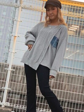 「ROGER AND RAW（ロジャーアンドロウ）のアイテム」を使った、ROGER AND RAW STAFFさん（レディース・160cm）の秋コーディネート