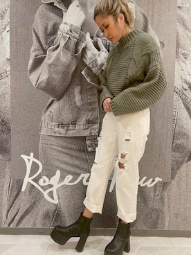 「ROGER AND RAW（ロジャーアンドロウ）のアイテム」を使った、ROGER AND RAW STAFFさん（レディース・160cm）の冬コーディネート