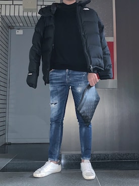 「LouisVuitton」｜「アイテム（ダウンジャケット/コート）」を使った、レ オ ンさん（メンズ・178cm）の冬コーディネート
