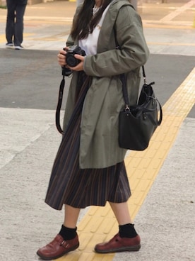 「ADLIB（アドリブ）のアイテム（トップス）」を使った、Chelleさん（レディース・160cm）の冬コーディネート