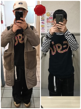 「MILKFED.（ミルクフェド）のアイテム（その他アウター）」を使った、Toshiaki Nakamuraさん（メンズ・160cm）の冬コーディネート