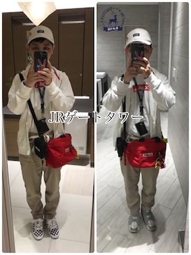 「RNA（アールエヌエー）のアイテム（財布/小物）」を使った、Toshiaki Nakamuraさん（メンズ・160cm）の春コーディネート