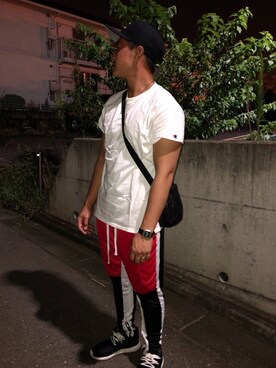 「NIKE(ナイキ)のアイテム(ショルダーバッグ)」を使った、こーきちゃん.JPさん(メンズ・168cm)の夏コーディネート