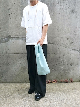 「markaware（マーカウェア）のアイテム（バッグ）」を使った、TOMOYAさん（メンズ・170cm）の夏コーディネート