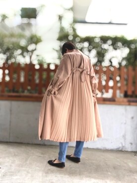 「ZOZO（ゾゾ）のスリムテーパードデニムパンツ［WOMEN］（デニムパンツ）」を使った、________riさん（レディース・169cm）の春コーディネート