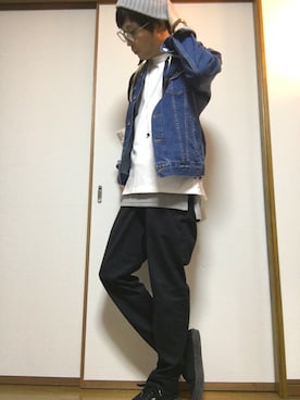 「CABANE de ZUCCa（カバンドズッカ）のアイテム（アナログ腕時計）」を使った、ひらおぎさん（メンズ・168cm）の春コーディネート