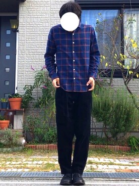 「PATRICK COX（パトリック・コックス）のアイテム（シューズ）」を使った、Dさん（メンズ・178cm）の秋コーディネート