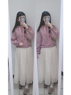 「帽T」｜Lu🇹🇼さん（レディース・162cm）の春コーディネート