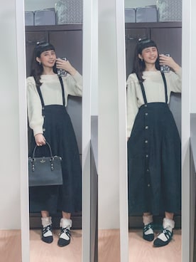 「axes femme（アクシーズファム）のアイテム（ニット/セーター）」を使った、Lu🇹🇼さん（レディース・162cm）の春コーディネート
