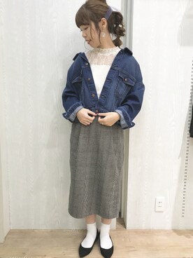 「オリエンタルトラフィック」｜「アイテム（デニムジャケット）」を使った、sayoさん（レディース・160cm）の秋コーディネート