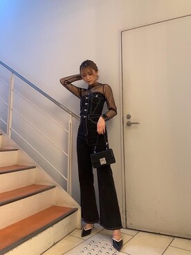 「でにむ」｜「アイテム（オールインワン・サロペット）」を使った、nanaさん（レディース・162cm）の夏コーディネート