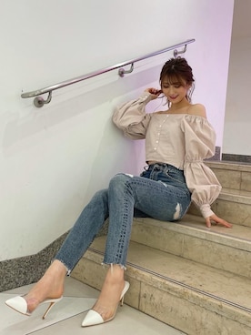 「でにむ」｜「アイテム（パンプス）」を使った、nanaさん（レディース・162cm）の春コーディネート