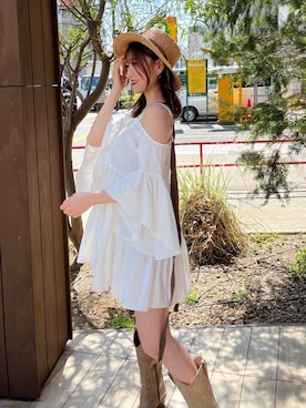 「わんぴ」｜nanaさん（レディース・162cm）の春コーディネート