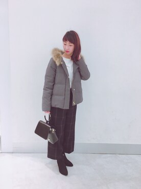 「Te chichi（テチチ）のアイテム（ブーティ）」を使った、あいさん（レディース・153cm）の秋コーディネート