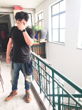 「G-STAR RAW（ジースターロゥ）のアイテム（その他）」を使った、无疑潇洒さん（メンズ・178cm）の夏コーディネート