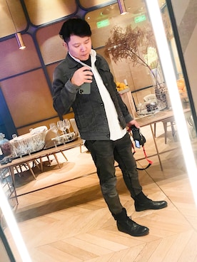 「G-STAR RAW（ジースターロゥ）のアイテム（デニムジャケット）」を使った、无疑潇洒さん（メンズ・178cm）の秋コーディネート
