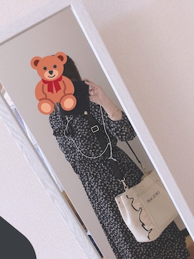 「Honeys（ハニーズ）のボータイワンピース（ワンピース、ブルー系）」を使った、ぴ。 さん（レディース・153cm）の夏コーディネート