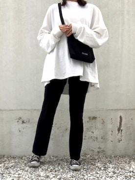 「LAULEN（ローレン）のアイテム（スラックス）」を使った、yaさん（レディース・159cm）の春コーディネート