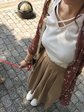 「リボンスリッポン」｜リンゴさん（レディース・161cm）の春コーディネート