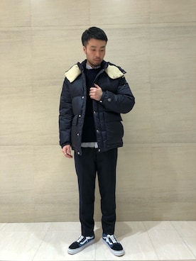 「ORCIVAL（オーシバル）のアイテム（ダウンジャケット/コート）」を使った、haraさん（メンズ・171cm）の秋コーディネート