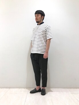 「CHAMULA（チャムラ）のアイテム（スリッポン）」を使った、haraさん（メンズ・171cm）の春コーディネート