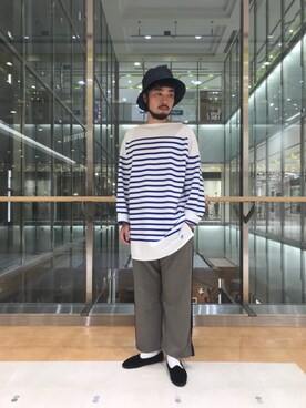 「orcival」｜「アイテム（スリッポン）」を使った、haraさん（メンズ・171cm）の秋コーディネート