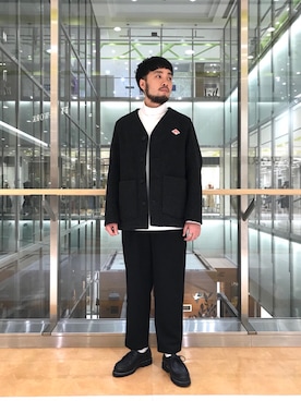 「新作」｜「アイテム（ノーカラージャケット）」を使った、haraさん（メンズ・171cm）の秋コーディネート