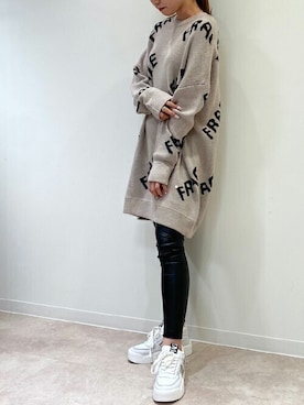 「Dignite collier（ディニテコリエ）のアイテム」を使った、Staff_Sさん（レディース・156cm）の冬コーディネート