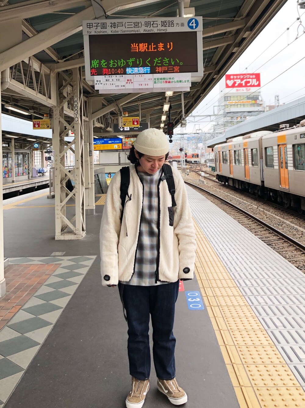 「bukht、fleece、LIFUL、UNUSED、nonnative、VANS、ootd、今日のコーデ、visvim」｜「bukhtのアイテム（アンサンブル、ホワイト系）」を使った、SyueChenさん（メンズ・167cm）の冬コーディネートの1枚目の写真