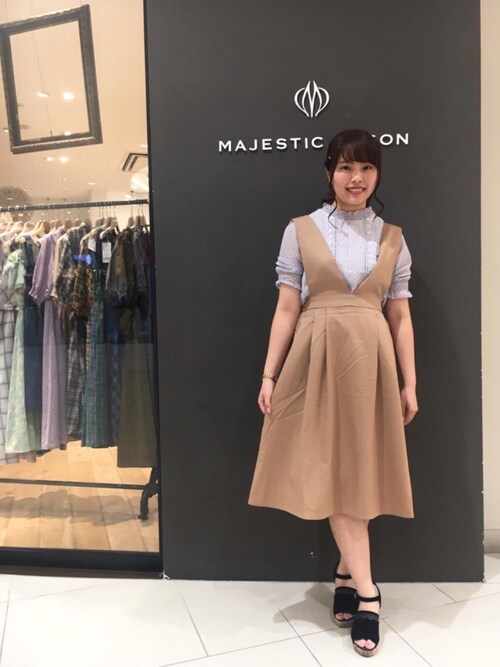 マジェスティックレゴンくずはモール店スタッフ Majestic Legon Majestic Legonのジャンパースカートを使ったコーディネート Wear