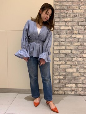 「K.Spin（ケースピン）のアイテム」を使った、山田　オデット エ オディール スタッフさん（レディース・155cm）の春コーディネート