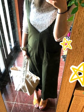 「VIS（ビス）のアイテム（オールインワン・サロペット）」を使った、hanaさん（レディース・161cm）の夏コーディネート