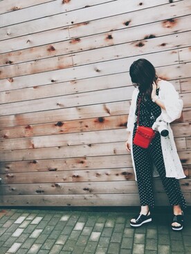 「DHOLIC（ディーホリック）のアイテム（オールインワン・サロペット）」を使った、a i n aさん（レディース・158cm）の夏コーディネート